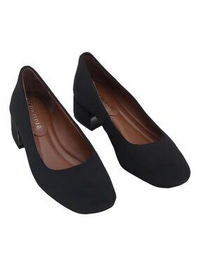 Donald Pliner Drew Block Heel Pumps Black 1.25in Block Heel US 5.5 M